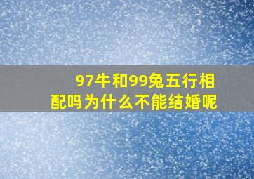 97牛和99兔五行相配吗为什么不能结婚呢