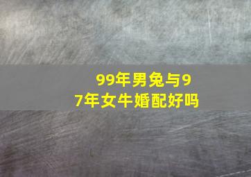 99年男兔与97年女牛婚配好吗