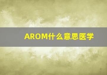 AROM什么意思医学