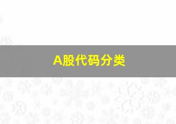 A股代码分类