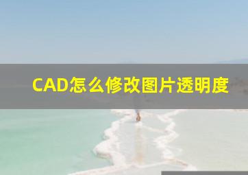 CAD怎么修改图片透明度