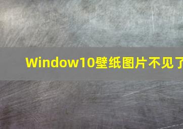 Window10壁纸图片不见了