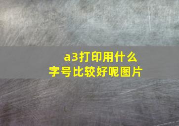 a3打印用什么字号比较好呢图片