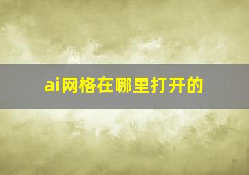 ai网格在哪里打开的