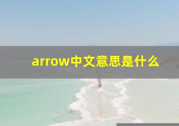 arrow中文意思是什么