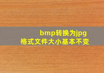 bmp转换为jpg格式文件大小基本不变