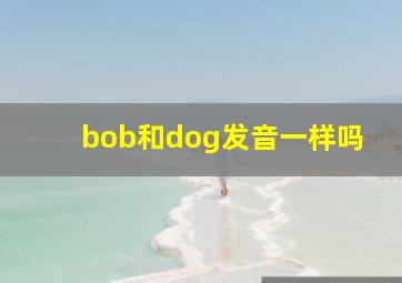 bob和dog发音一样吗