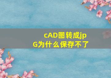 cAD图转成jpG为什么保存不了