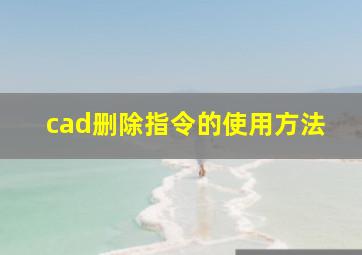 cad删除指令的使用方法