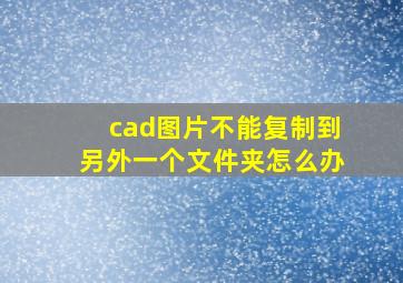 cad图片不能复制到另外一个文件夹怎么办