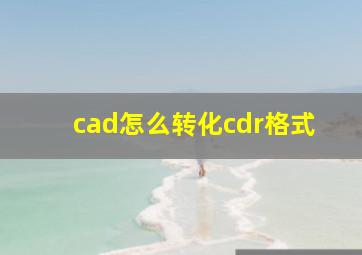 cad怎么转化cdr格式