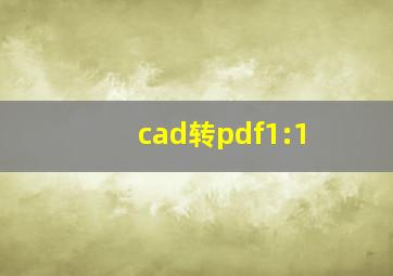 cad转pdf1:1