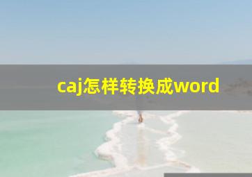 caj怎样转换成word