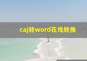 caj转word在线转换