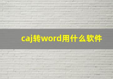 caj转word用什么软件