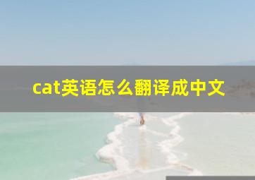 cat英语怎么翻译成中文