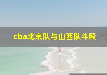 cba北京队与山西队斗殴