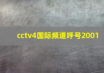 cctv4国际频道呼号2001