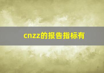 cnzz的报告指标有