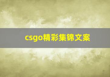 csgo精彩集锦文案