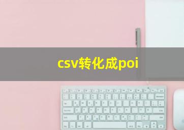 csv转化成poi