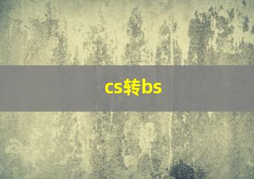 cs转bs