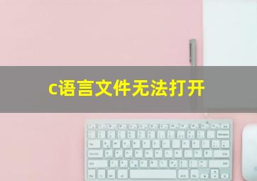 c语言文件无法打开