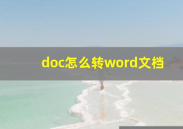 doc怎么转word文档