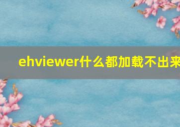 ehviewer什么都加载不出来