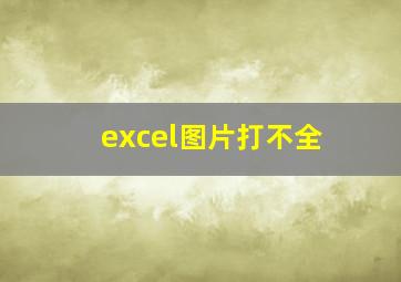 excel图片打不全