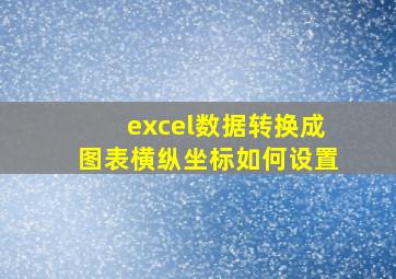 excel数据转换成图表横纵坐标如何设置