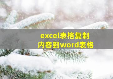 excel表格复制内容到word表格