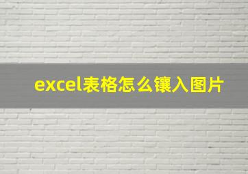 excel表格怎么镶入图片