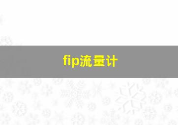 fip流量计