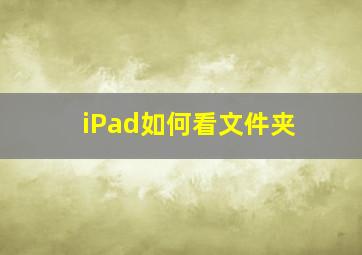 iPad如何看文件夹