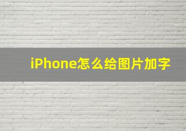 iPhone怎么给图片加字