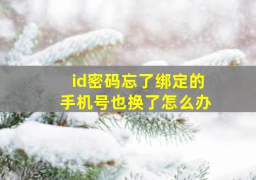 id密码忘了绑定的手机号也换了怎么办