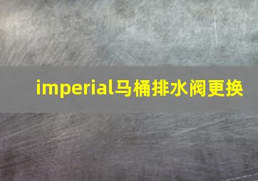 imperial马桶排水阀更换