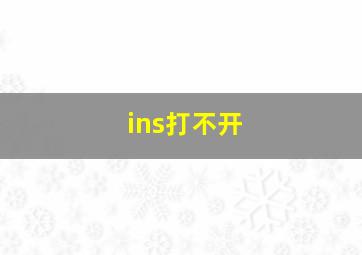 ins打不开