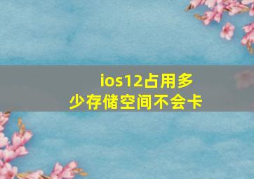 ios12占用多少存储空间不会卡