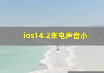 ios14.2来电声音小