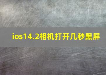 ios14.2相机打开几秒黑屏