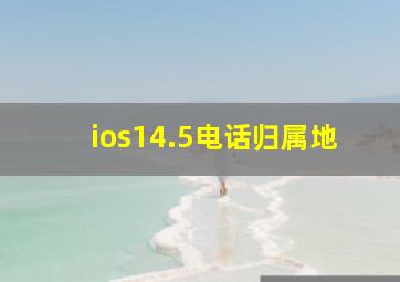 ios14.5电话归属地