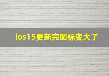 ios15更新完图标变大了