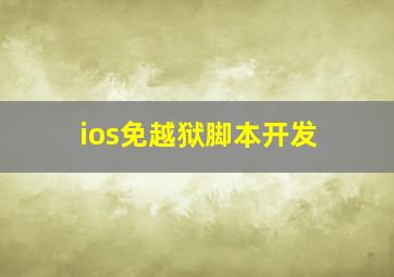 ios免越狱脚本开发