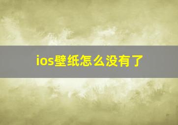 ios壁纸怎么没有了