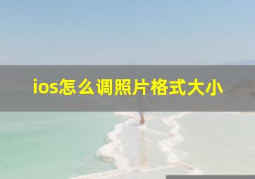 ios怎么调照片格式大小