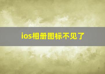 ios相册图标不见了