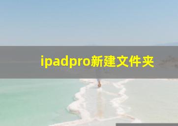 ipadpro新建文件夹