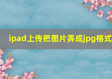 ipad上传把图片弄成jpg格式